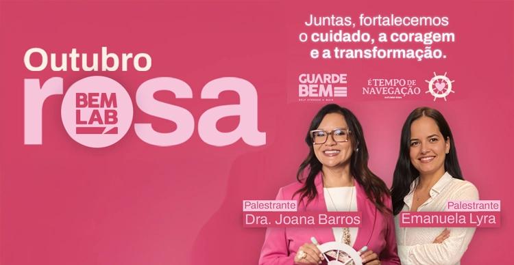 capa evento Outubro Rosa no Bem Lab: Autocuidado, Inspiração e Conexão